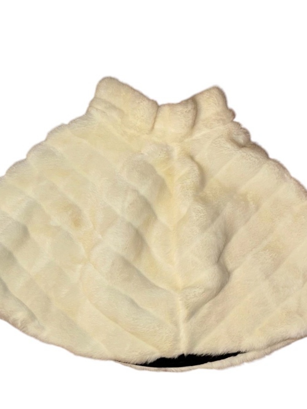 Vintage New York Toppers Paris Ivory Faux Fur Turtleneck Capelet Bridal Wrap